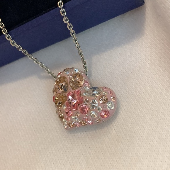 Swarovski Alana Pink Crystal Heart Necklace - Picture 5 of 8